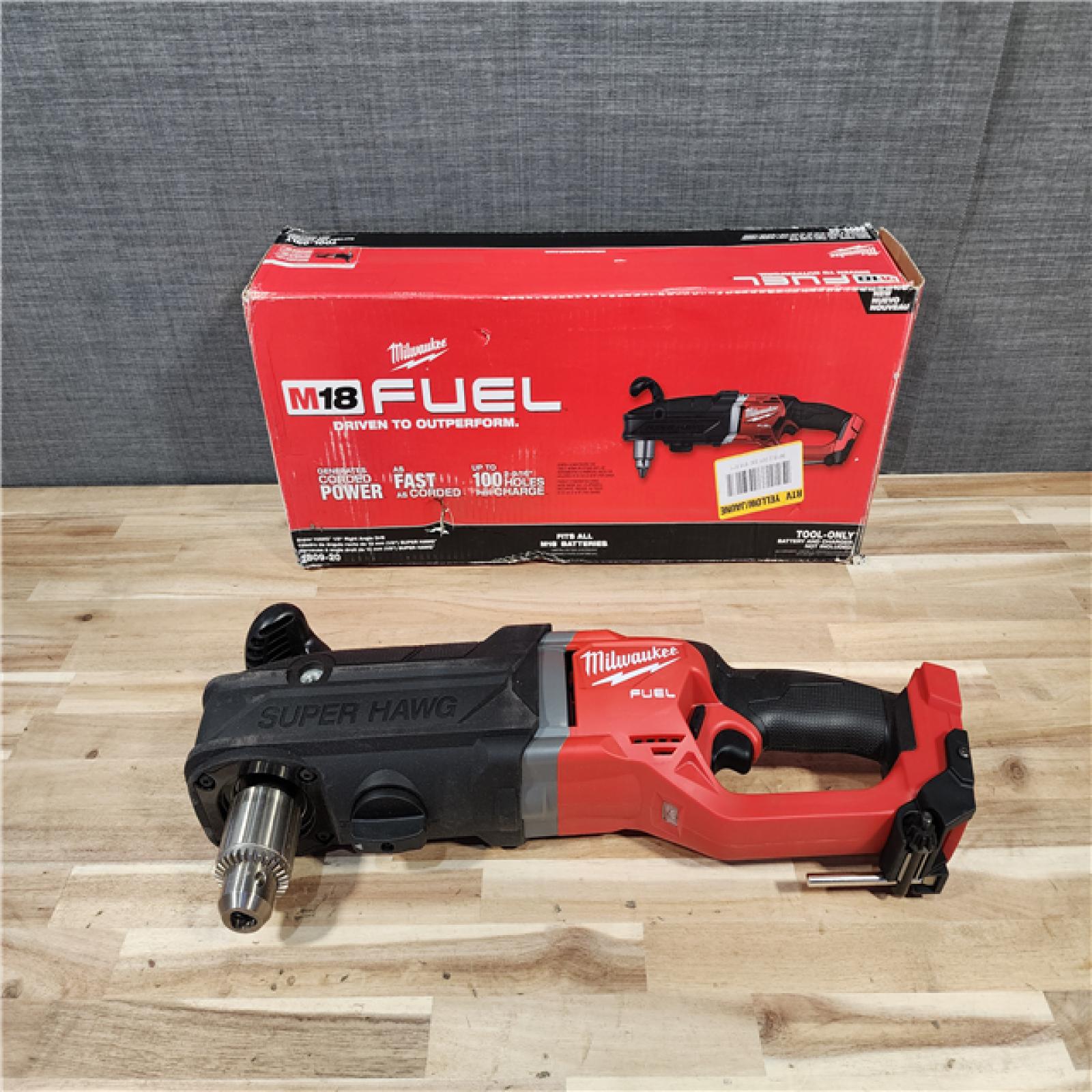 HOUSTON LOCATION - AS-IS Milwaukee FUEL 18V Lithium-Ion Brushless Cordless GEN 2 SUPER HAWG 1/2 in. Right Angle Drill (Tool-Only)
