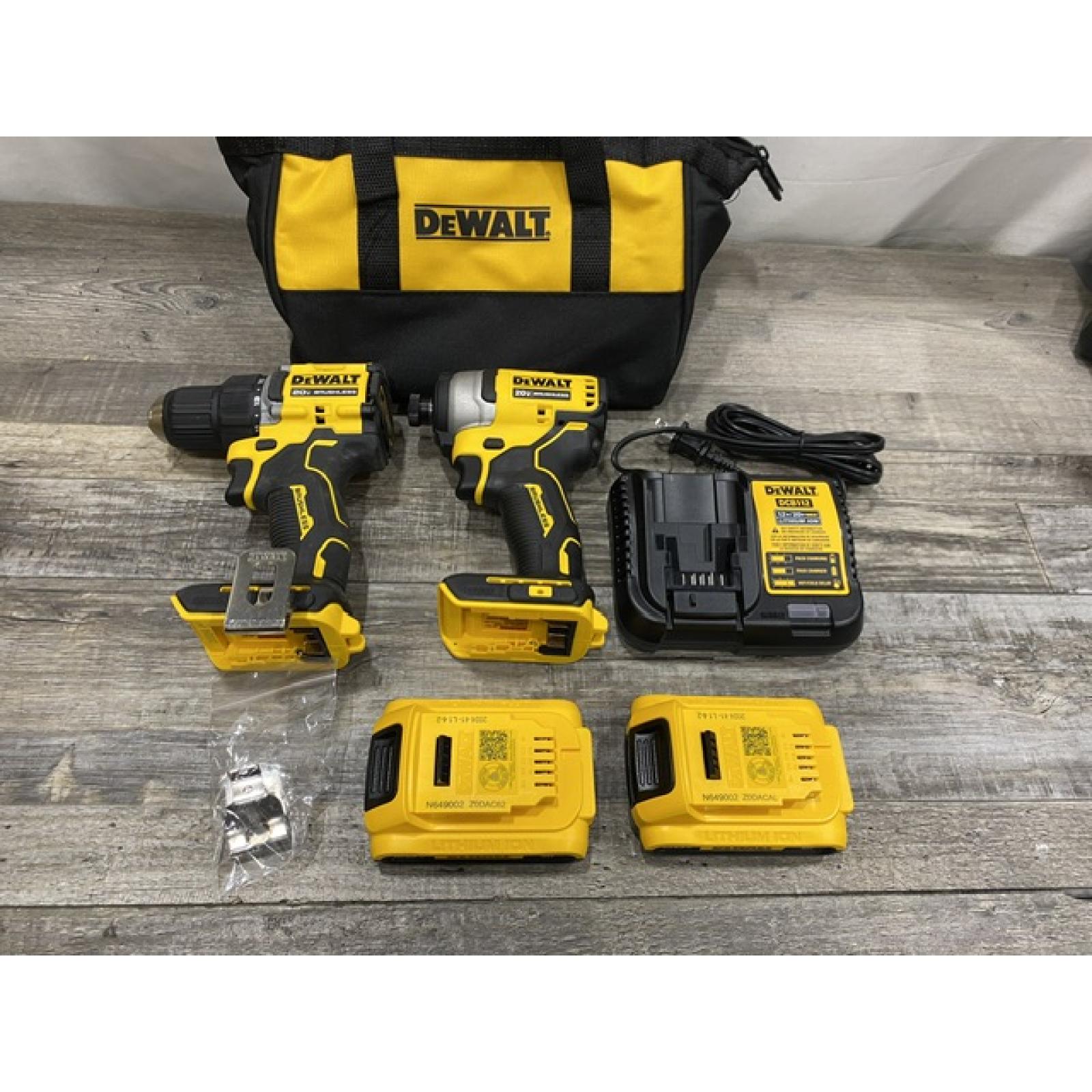 AS-IS DEWALT ATOMIC 20-Volt MAX Lithium-Ion Cordless Combo Kit