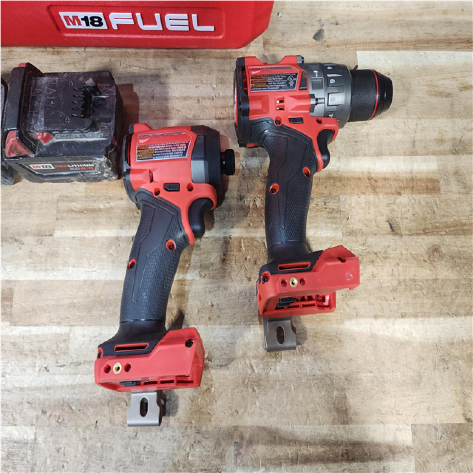 HOUSTON LOCATION - AS - IS Milwaukee FUEL 18V Lithium-Ion Brushless Cordless Hammer Drill and Impact Driver Combo Kit