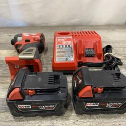 AS-IS Milwaukee FUEL 18V Lithium-Ion Brushless Cordless 1/4 in. Hex Impact Driver Kit