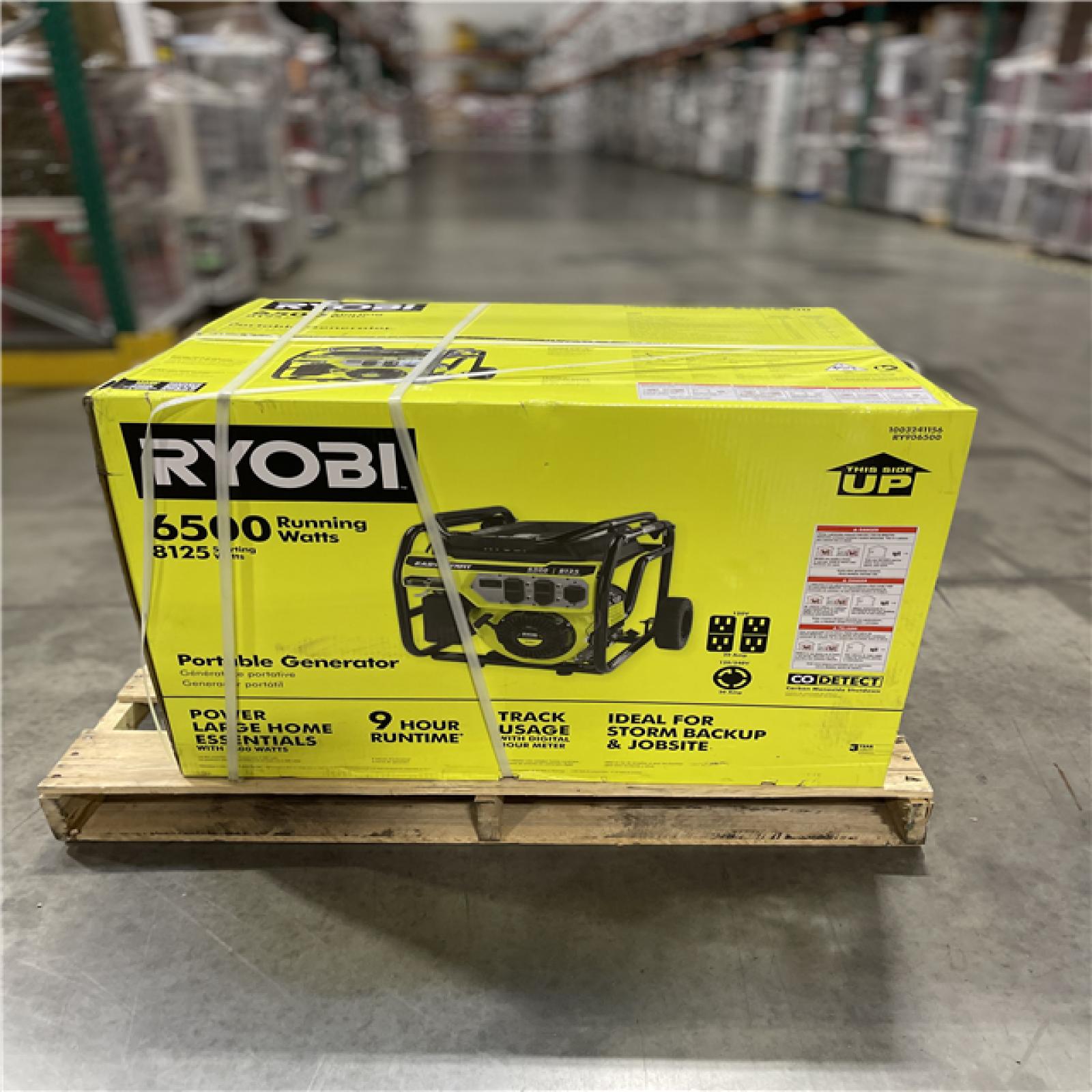 DALLAS LOCATION - RYOBI 8125-Watt Gasoline Powered Portable Generator with CO Detect Shutdown Sensor