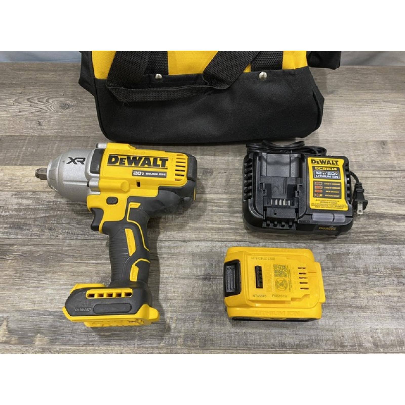 AS-IS DEWALT 20V MAX Lithium-Ion Cordless 1/2 in. Impact Wrench Kit