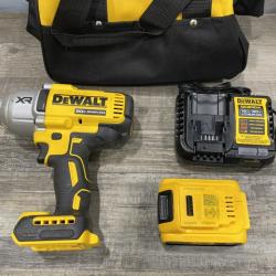 AS-IS DEWALT 20V MAX Lithium-Ion Cordless 1/2 in. Impact Wrench Kit