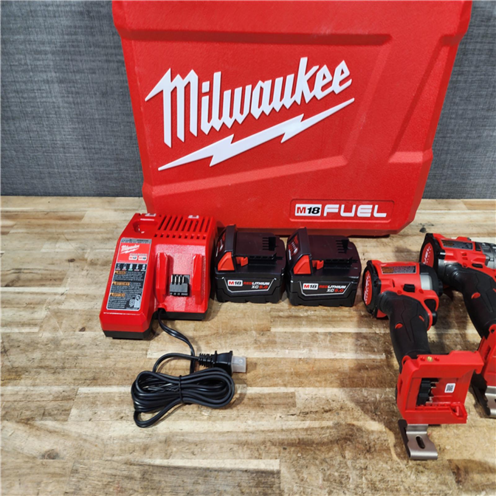 HOUSTON LOCATION - AS - IS Milwaukee FUEL 18V Lithium-Ion Brushless Cordless Hammer Drill and Impact Driver Combo Kit