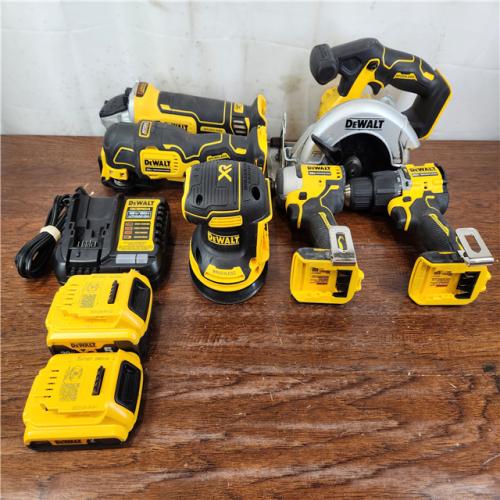 AS-IS DEWALT 20-Volt MAX Brushless Cordless (6-Tool) Combo Kit w/ ToughSystem 2.0 Case