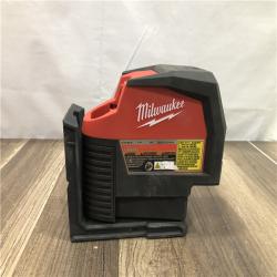 AS-IS Milwaukee 12-Volt Lithium-Ion Cordless Green 125 ft. Cross Line and Plumb Points Laser Level (Tool-Only)