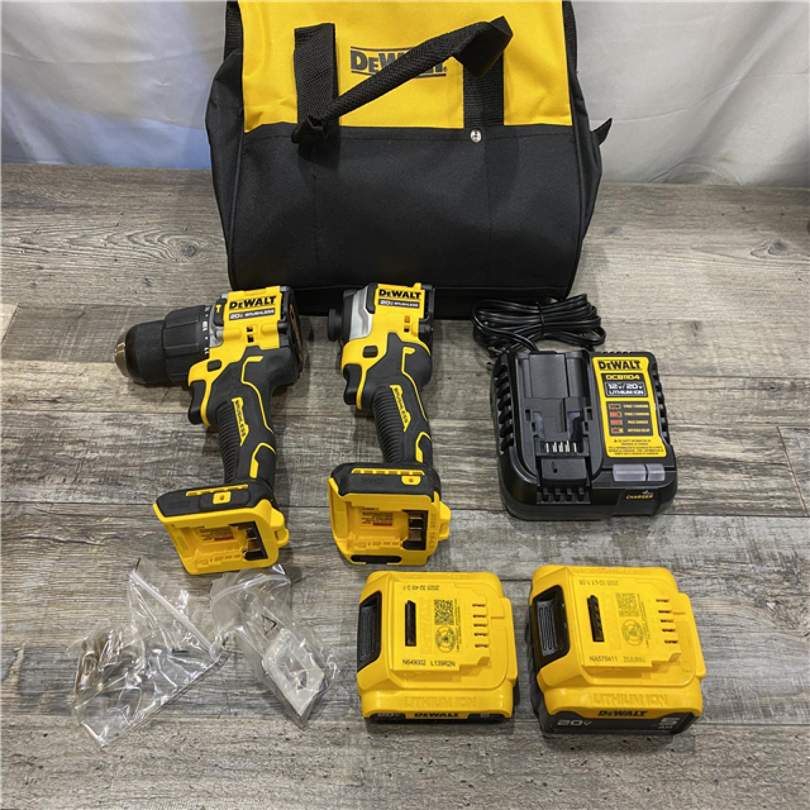 AS-IS DEWALT ATOMIC 20V MAX Lithium-Ion Cordless 2-Tool Combo Kit