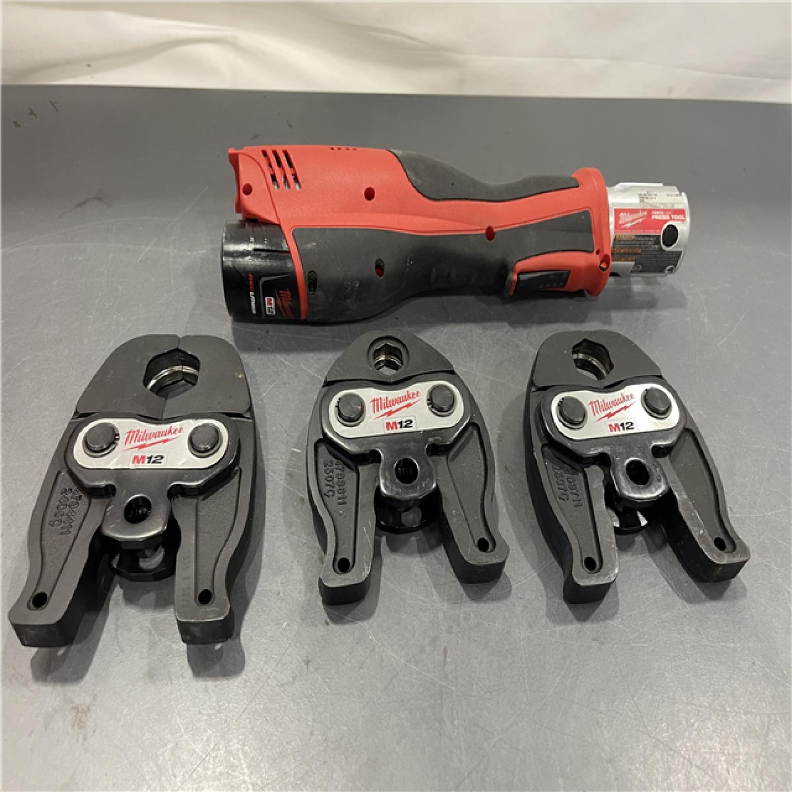 AS-IS - MILWAUKEE 12-Volt Lithium-Ion Force Logic Cordless Press Tool Kit