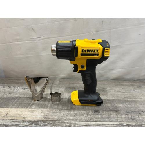 AS-IS DEWALT 20V MAX Cordless Compact Heat Gun with Flat and Hook Nozzle Attachments