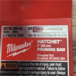 Phoenix Location NEW Milwaukee M18 FUEL 18V Lithium-Ion Brushless Battery 8 in. HATCHET Pruning Saw (Tool-Only)