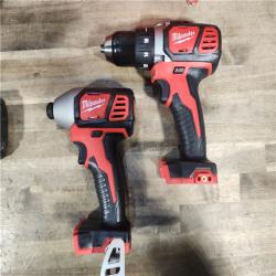 HOUSTON LOCATION - AS-IS Milwaukee 18V Cordless Brushed 2 Tool Drill/Driver and Impact Driver Kit