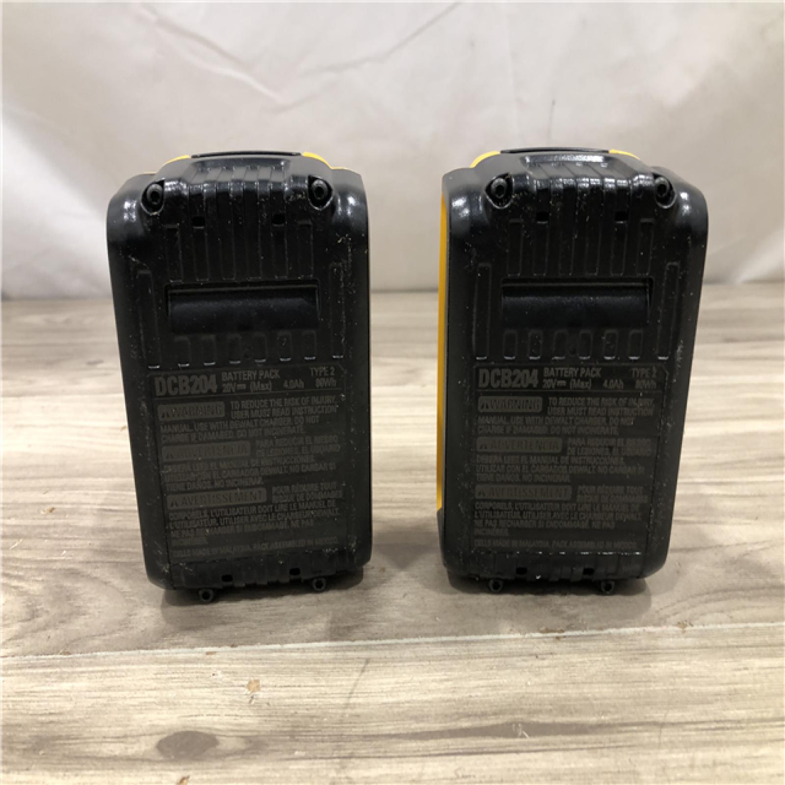 AS-IS DEWALT 20V MAX XR 4 Ah Li-Ion Battery (2 Pc) DCB204-2