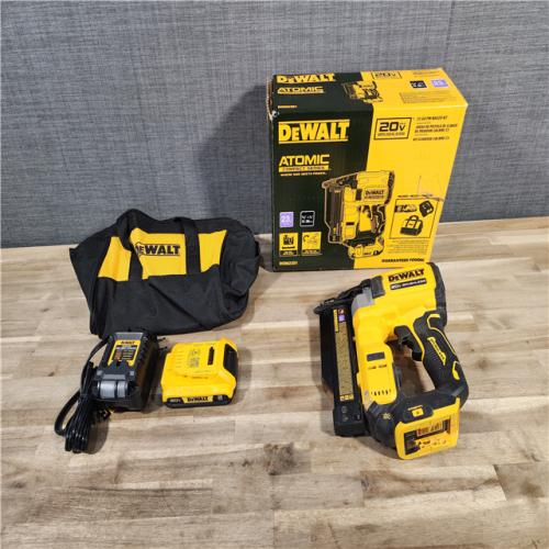 HOUSTON LOCATION - AS-IS DEWALT ATOMIC 20V MAX Lithium Ion Cordless 23 Gauge Pin Nailer Kit with 2.0Ah Battery and Charger