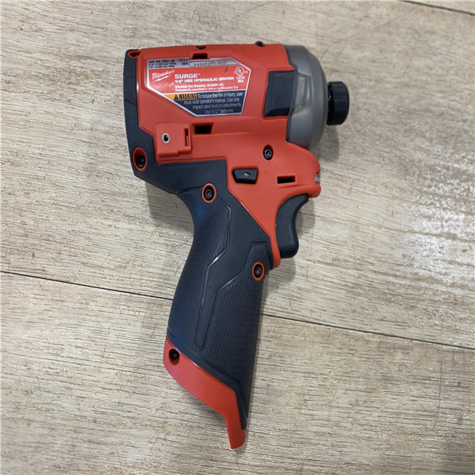 AS-IS Milwaukee FUEL SURGE 12V Lithium-Ion Brushless Cordless 1/4 in. Hex Impact Driver Compact Kit