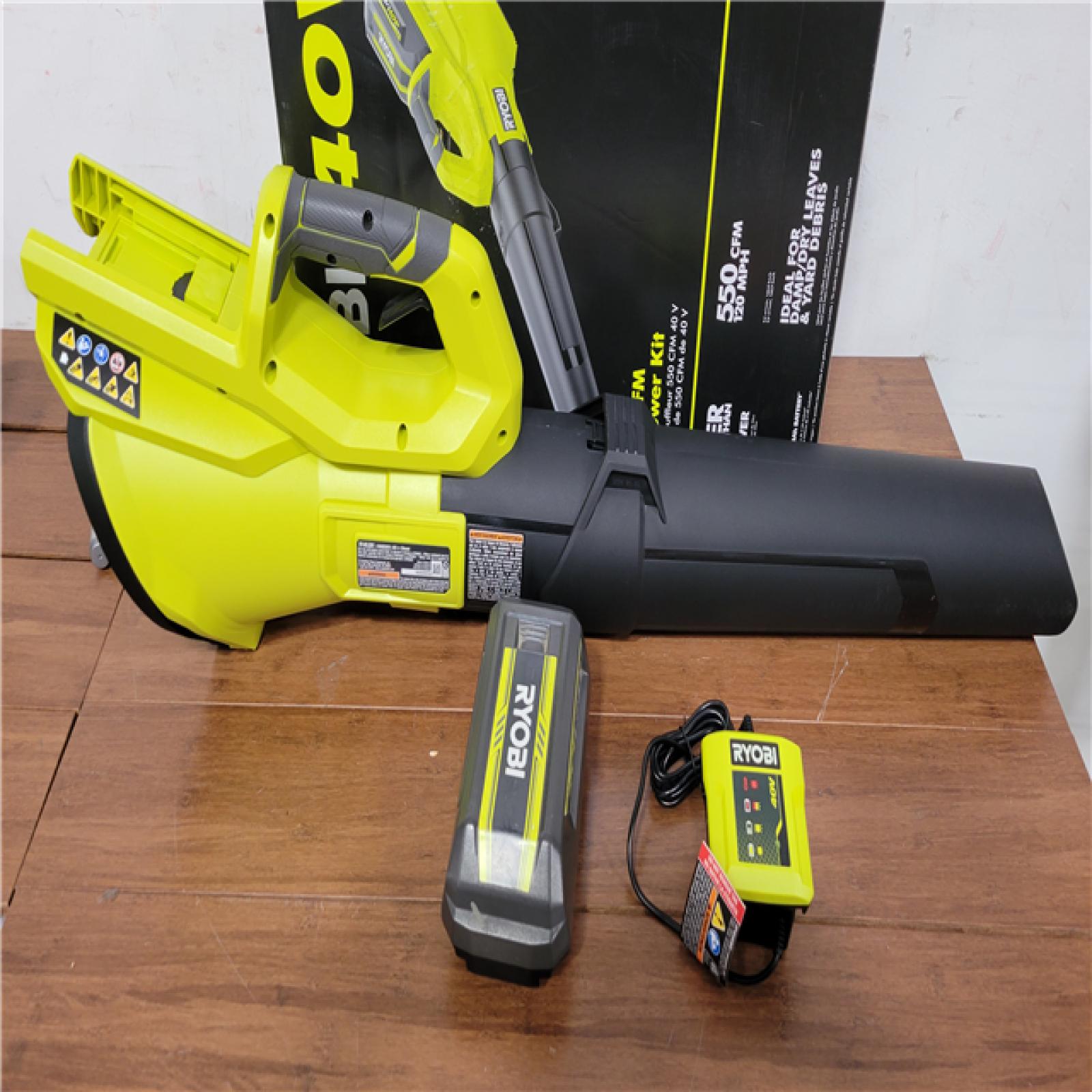 California NEW Ryobi 40V  550 CFM Blower  includes (1) Battery & Charger