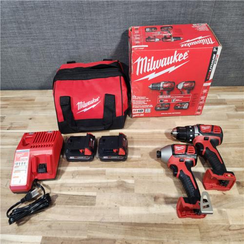 HOUSTON LOCATION - AS-IS Milwaukee  18V Lithium-Ion Cordless Drill Driver/Impact Driver Combo Kit