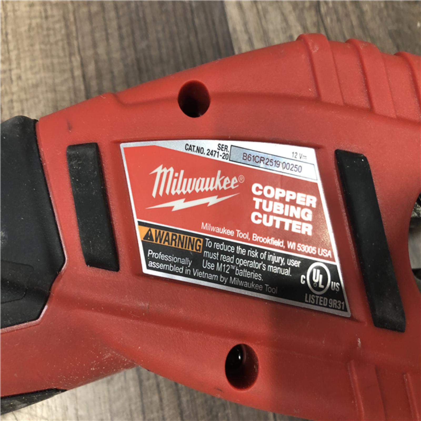 AS-IS Milwaukee 12V Lithium-Ion Cordless Copper Tubing Cutter (Tool-Only)