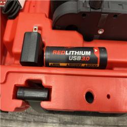 AS-IS Milwaukee 100 ft. REDLITHIUM Lithium-Ion USB Green Rechargeable Cross Line Laser Level with Charger