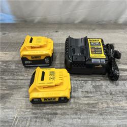 AS-IS DEWALT 20V MAX Lithium-Ion Battery Kit with 5.0Ah and 2.0Ah Battery and Charger