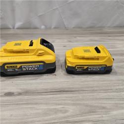 AS-IS Dewalt 20V MAX POWERSTACK Lithium-Ion Batteries and Charger Starter Kit- DCBP315-2C