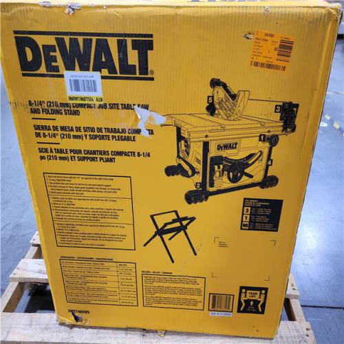 California AS-IS DEWALT 8-1/4 (210mm) COMPACT JOB SITE TABLE SAW AND FOLDING STAND