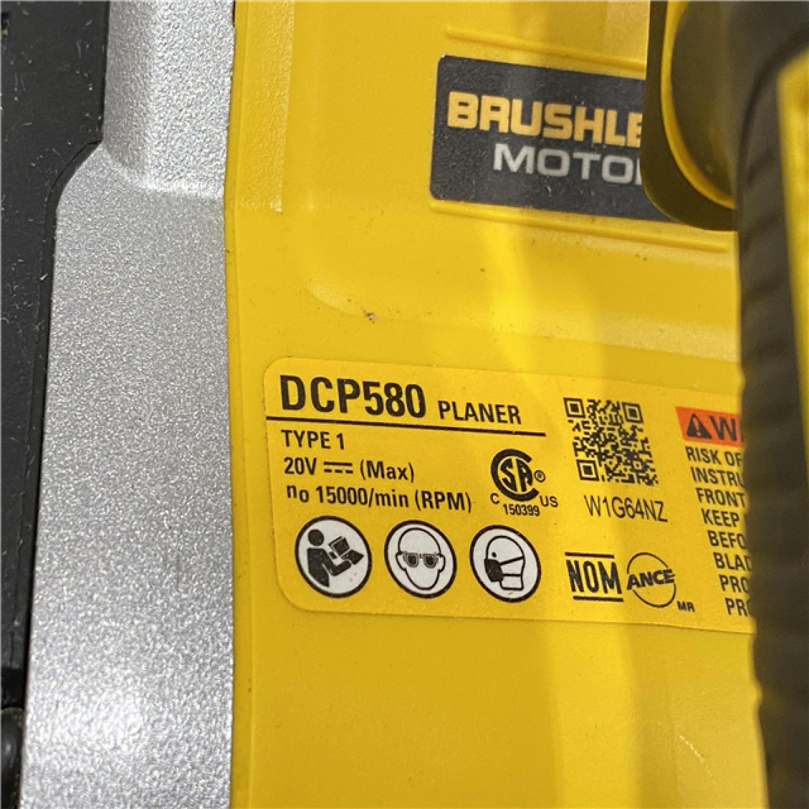 AS-IS DEWALT 20V MAX XR Cordless Brushless 3-1/4 in. Planer (Tool Only)