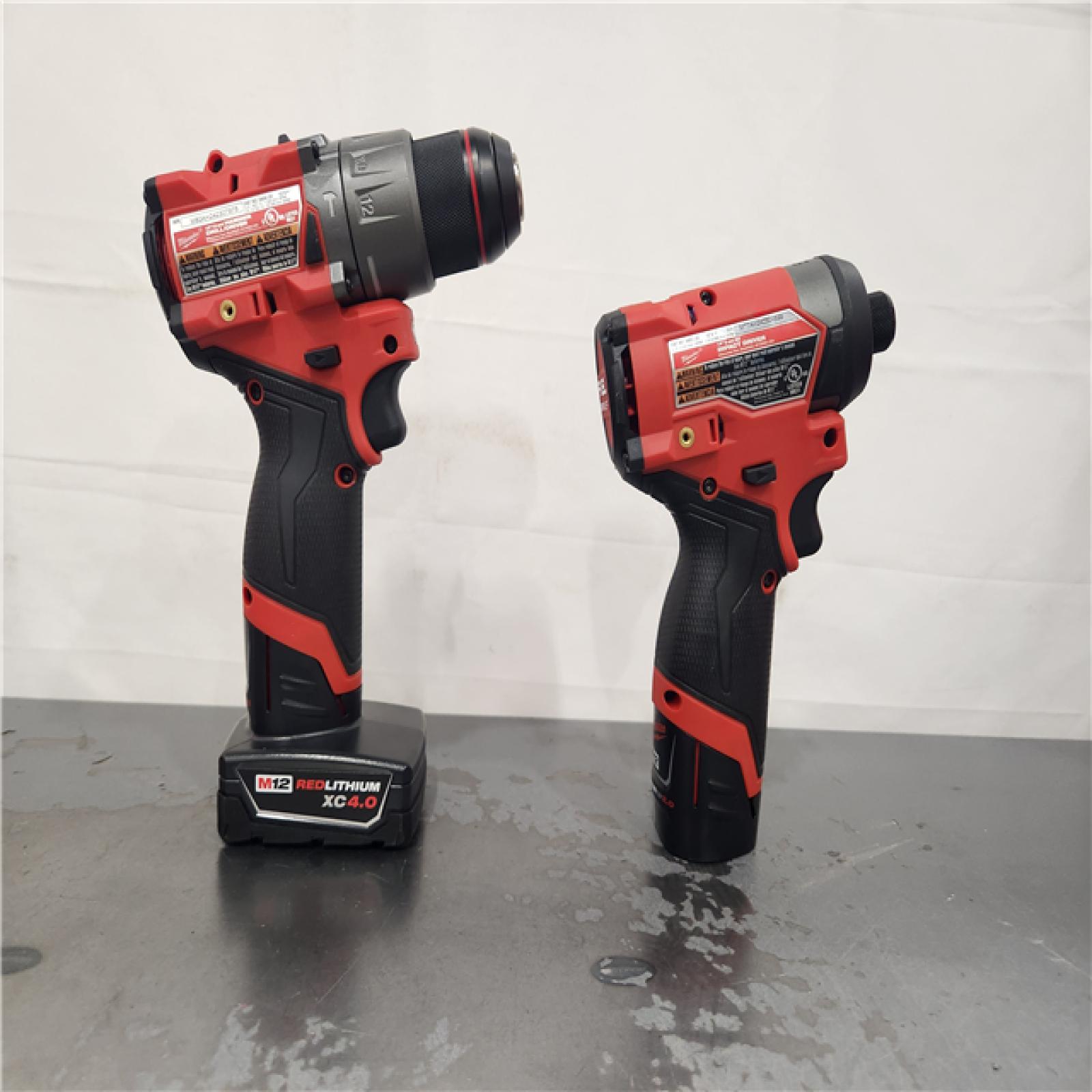 AS-IS- Milwaukee 12V Brushless Hammer Drill and Impact Driver Combo Kit