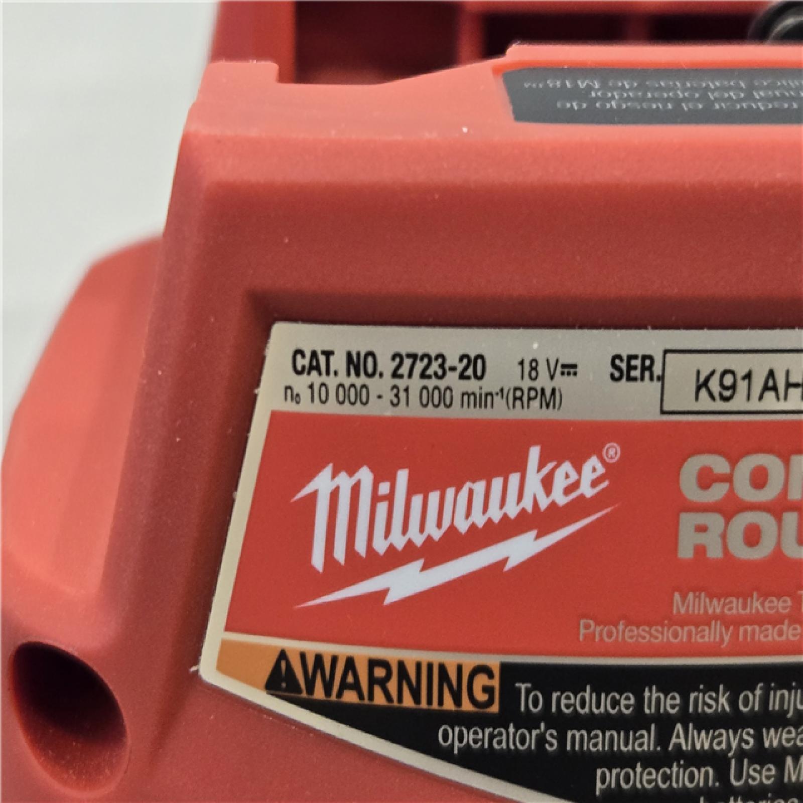 AS-IS Milwaukee FUEL 18V Cordless Compact Router (Tool-Only)