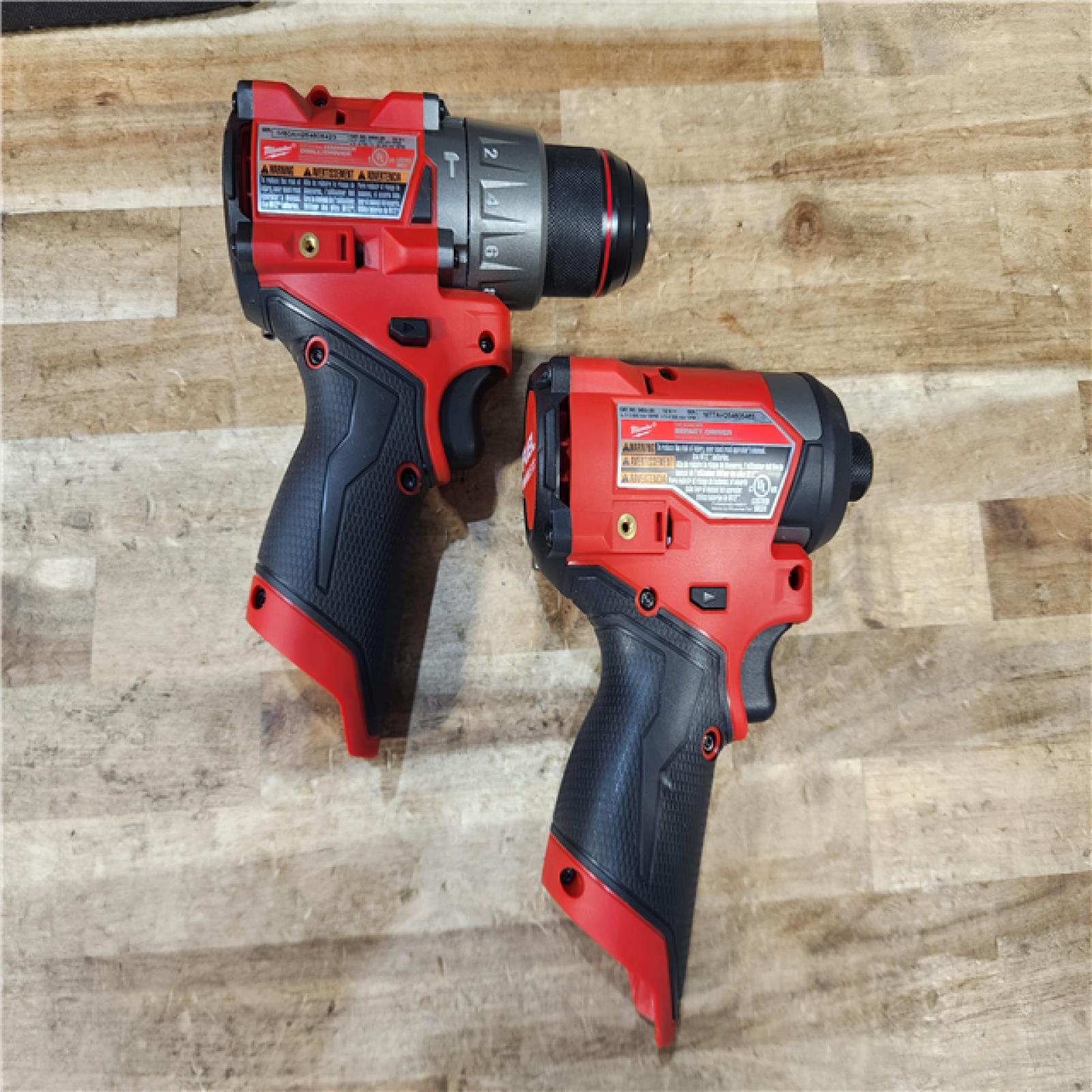 HOUSTON LOCATION - AS-IS Milwaukee FUEL 12-Volt Lithium-Ion Brushless Cordless Hammer Drill and Impact Driver Combo Kit
