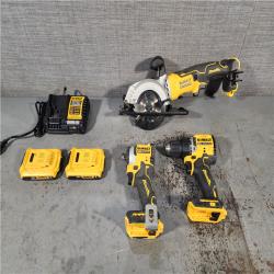 HOUSTON LOCATION - AS-IS DEWALT 3 TOOL COMBO KIT W/ (2) BATTERY & CHARGER