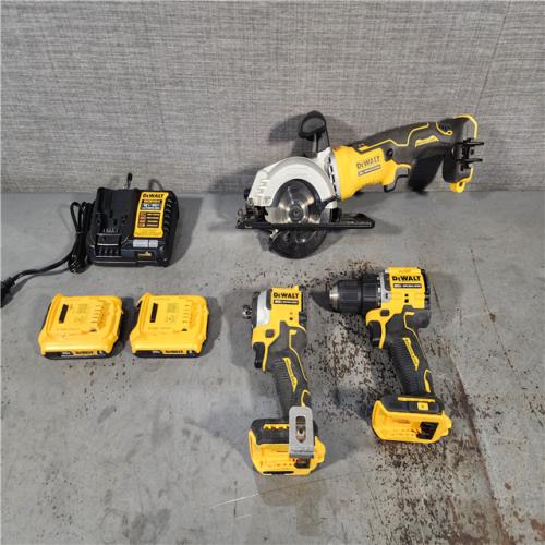 HOUSTON LOCATION - AS-IS DEWALT 3 TOOL COMBO KIT W/ (2) BATTERY & CHARGER