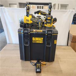 AS-IS- DEWALT 20V Lithium-Ion Cordless 6-Tool Combo Kit with 5.0 Ah and 2.0 Ah Batteries  Charger and Tough System 2.0 Rolling Toolbox