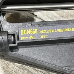 AS-IS DEWALT 20V MAX XR 16-Gauge Electric Cordless Angled Finishing Nailer Kit