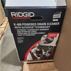 Dallas Location - As-Is K-400 AutoFeed Drain Cleaning Snake Auger