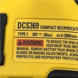 AS-IS DEWALT ATOMIC 20V MAX Cordless Brushless Compact Reciprocating Saw (Tool Only)