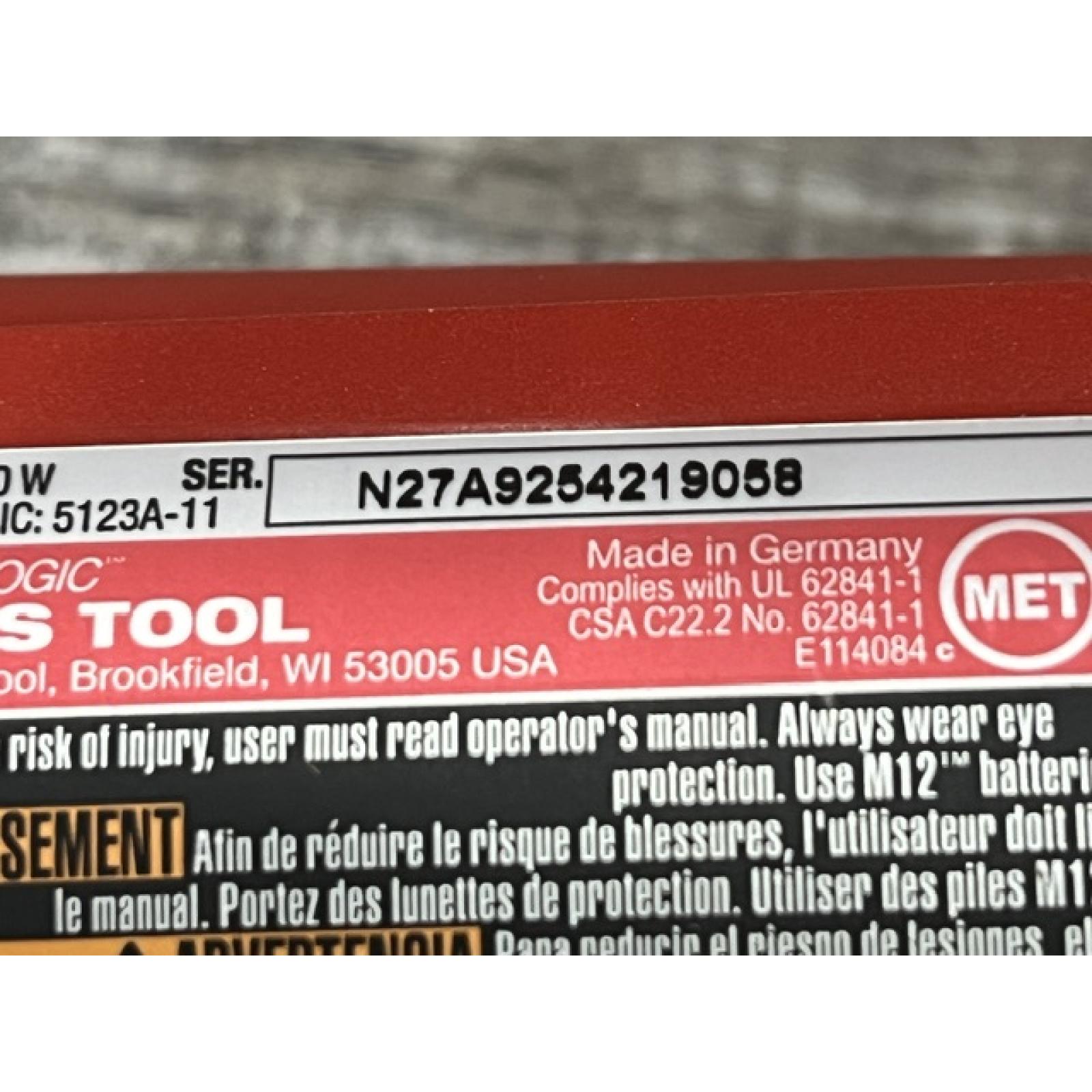 AS-IS Milwaukee 12-Volt Lithium-Ion FORCE LOGIC Copper Press Tool Kit