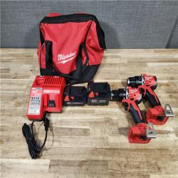 HOUSTON LOCATION - AS - IS Milwaukee 2 Tool Combo Kit W/ (2) Battery & Charger
