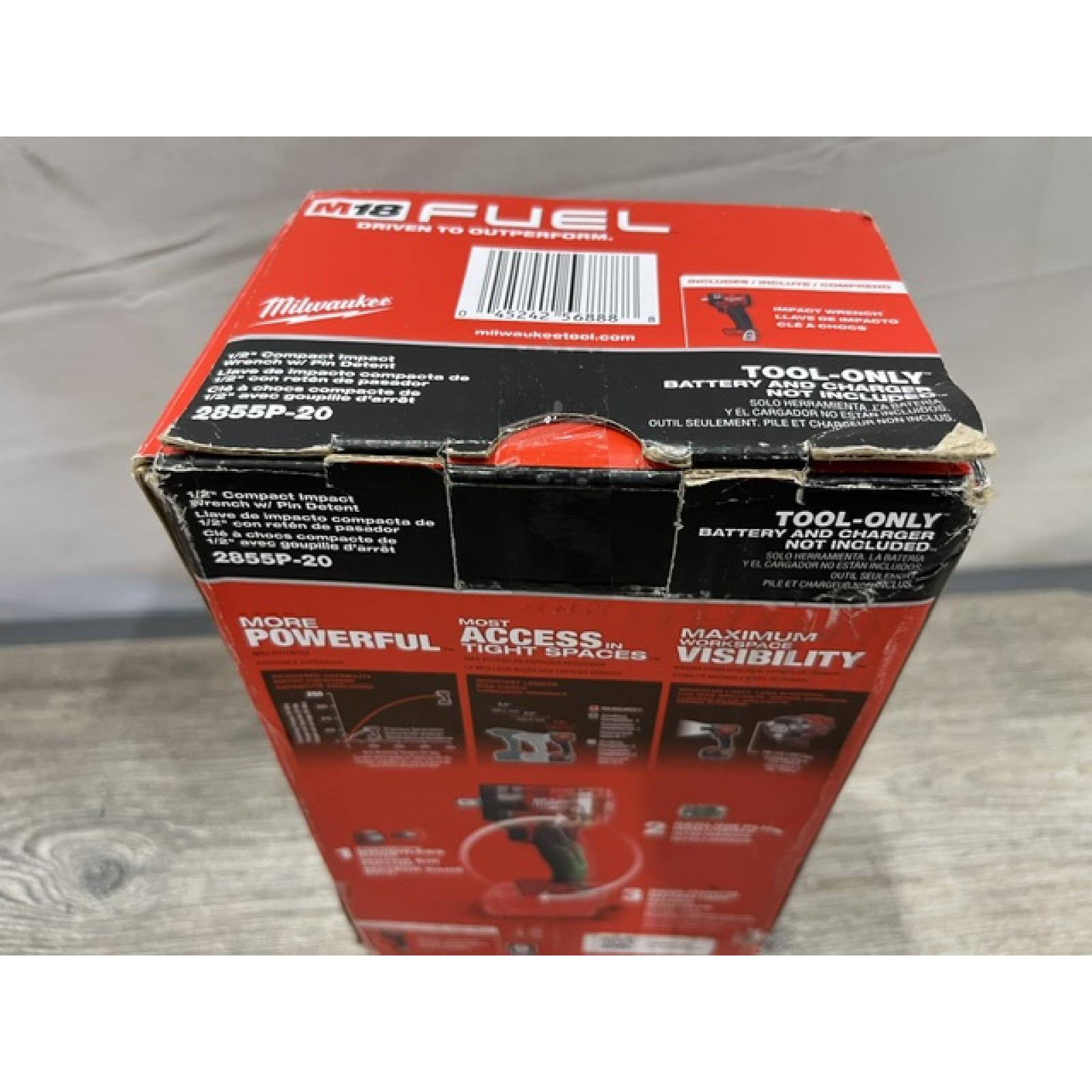NEW - Milwaukee Cordless Compact Impact Wrench with Pin Detent (Tool-Only)
