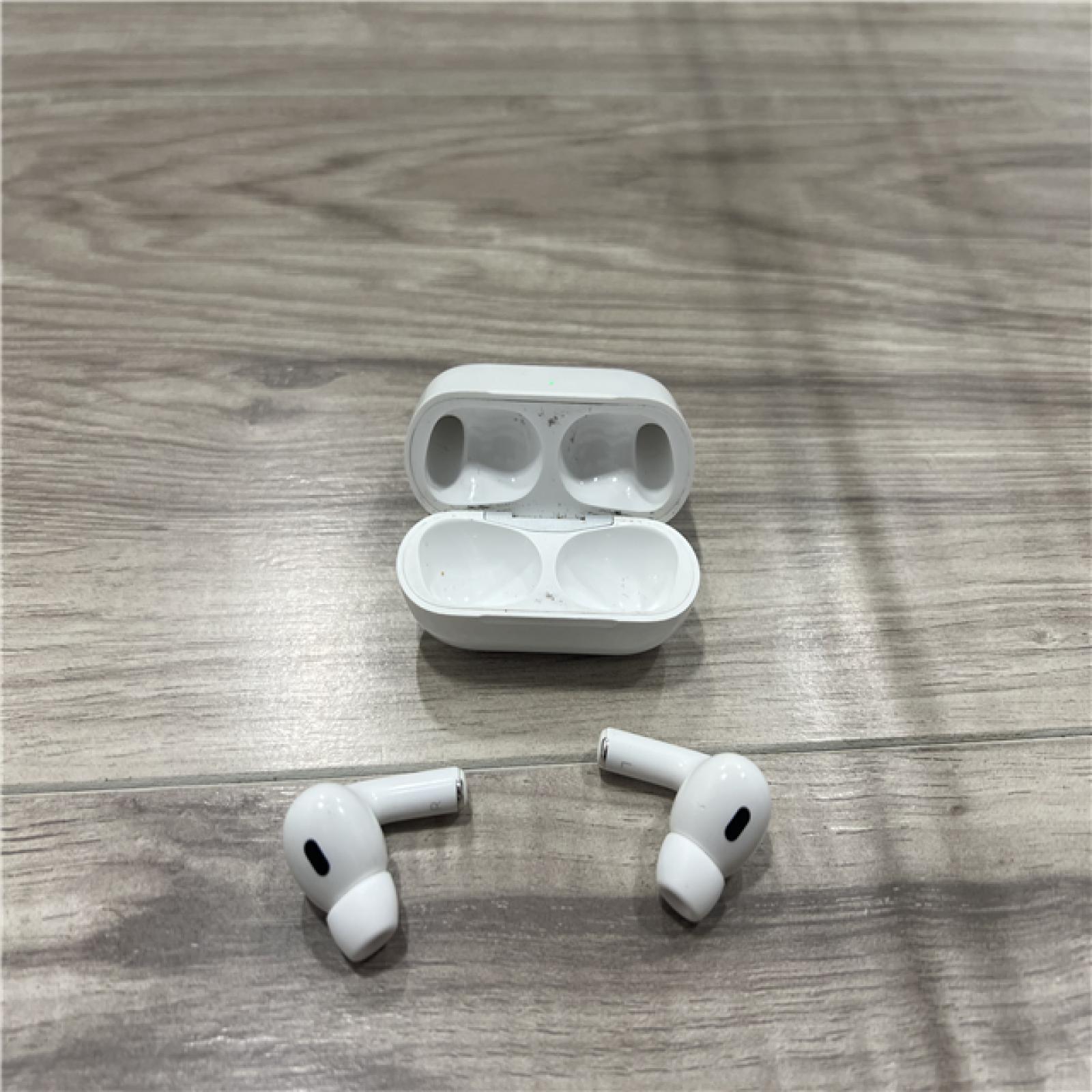 AS-IS Apple AirPods Pro (2nd Generation) with the USB-C MagSafe Charging Case