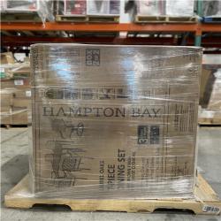 DALLAS LOCATION - HAMPTON BAY Laurel Oaks Dark Brown 7-Piece Metal Outdoor Dining Set