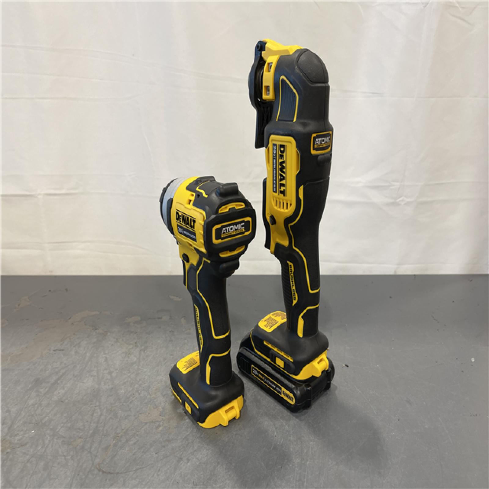 AS-IS - DeWalt ATOMIC 20V MAX Lithium-Ion Brushless Cordless Compact 1/4 in. Impact Driver and Oscillating Tool Kit