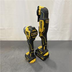 AS-IS - DeWalt ATOMIC 20V MAX Lithium-Ion Brushless Cordless Compact 1/4 in. Impact Driver and Oscillating Tool Kit