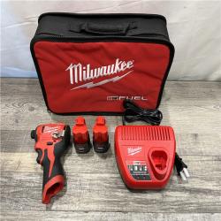 AS-IS Milwaukee 12-Volt Lithium-Ion Compact Brushless Cordless 1/4 in. Impact Driver Kit