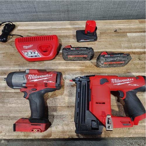 Houston Location Milwaukee Impact and Nail Gun and Batteries QTY/3 with Charger