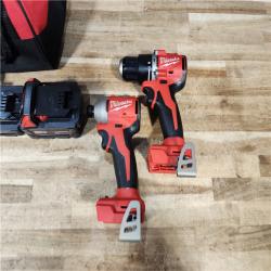 HOUSTON LOCATION - AS - IS Milwaukee 18-Volt Lithium-Ion Brushless Cordless Compact Hammer Drill/Impact Combo Kit