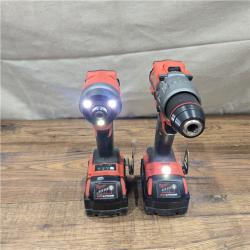 AS-IS MILWAUKEE M18 FUEL 18V Lithium-Ion Brushless Cordless Hammer Drill and Impact Driver Combo Kit (2-Tool) with 2 Batteries