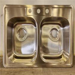 Phoenix Location NEW Aspen Stainless Steel Top mount 33 22G Double Bowl Sink Pallet (15 Sinks)