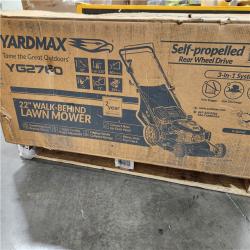 Dallas Location - As-Is YARDMAX YG2760 RWD 3 In 1 Gas Walk Behind Lawn Mower