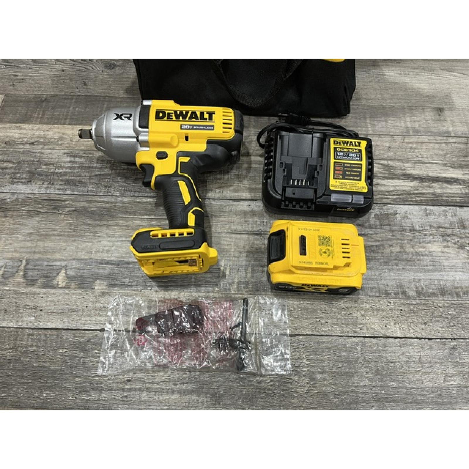 AS-IS DEWALT 20V MAX Lithium-Ion Cordless 1/2 in. Impact Wrench Kit