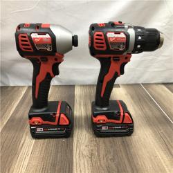 AS-IS Milwaukee 18V Lithium-Ion Cordless Drill Driver/Impact Driver Combo Kit